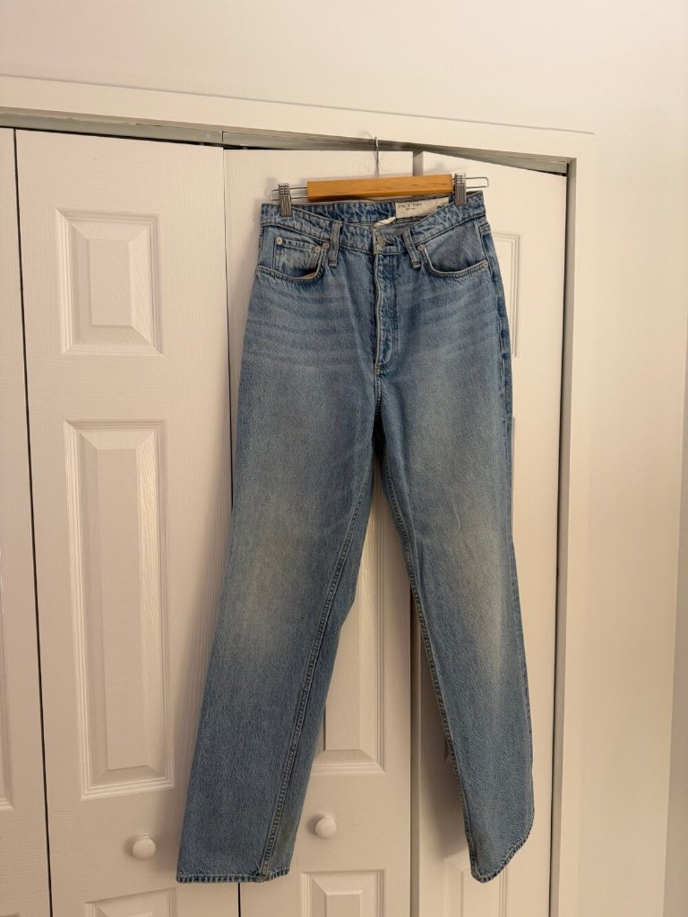 Rag & Bone Alex High-Rise Straight Jeans Light Wash Size 28